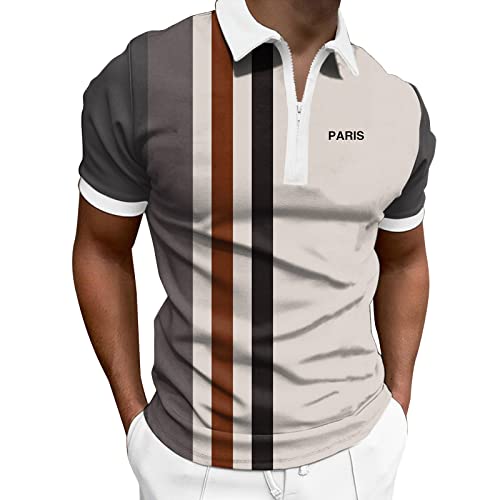 FASLOLSDP Polohemd Herren Sommer Einfarbig Poloshirt mit Brusttasche Golf Shirt Basic Klassische Sporthemd Short Sleeve Freizeithemd Regular Fit Streetwear T-Shirts Lässige Herrenhemd von FASLOLSDP