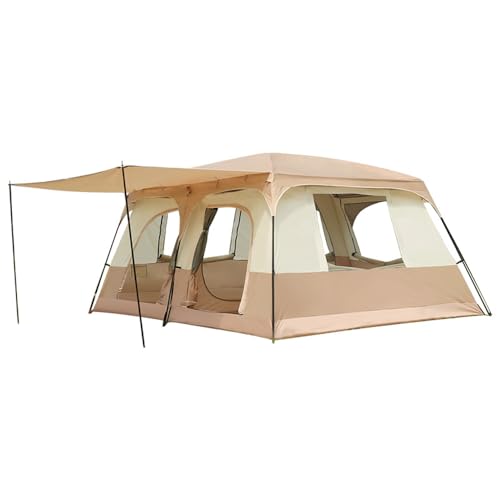 Reise-Campingzelt mit 2 Zimmern, großes Familien-Kabinenzelt, atmungsaktiv und regenfest, für 8–12 Personen, Outdoor-Camping, Wandern, Rucksackreisen, Strand von FAXIOAWA