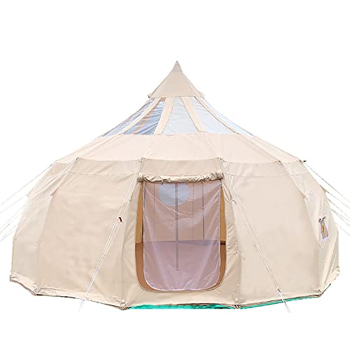 Tropfenförmiges Zelt aus Segeltuch, Zelt aus Baumwollsegeltuch, mit 1 Herdbuchse, luxuriöses Ganzjahreszelt für Campingausflüge von FAXIOAWA