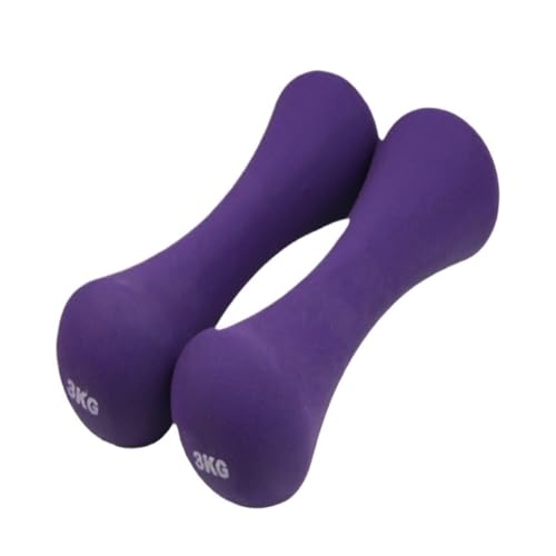 Hantel Heimfitnessgeräte Knochenhanteln For Frauen, Sprungübungen, Schlankheitsarme, Yoga, Fitnesshanteln Dumbbell (Color : Purple, Size : 3kg) von FBBINKA