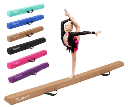 FBSPORT 300CM Faltender Schwebebalken, Gymnastik Balance Balken, Gymnastikboden Balken, Beflockungsschicht Balancierbalken, Balance Fitness Ausrüstung für Kinder von FBSPORT