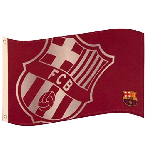 FC Barcelona - Flagge mit Vereinswappen - Offizielles Merchandise - Geschenk für Fußballfans - 1,5 x 0,9 m - Rot mit Vereinswappen von FC Barcelona