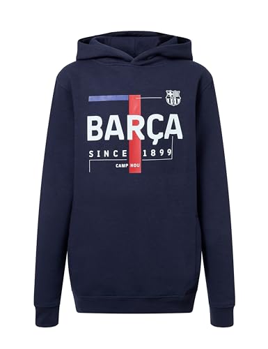 FC Barcelona - Kapuzenpullover Offiziell Text Junior Barça, Unisex Kinder, 10 Jahre von FC Barcelona