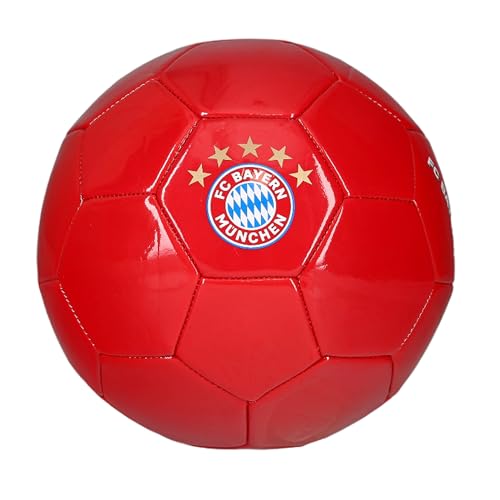 FC Bayern München Fußball 5 Sterne | rot | Größe 5 | 100% Polyurethan von FC Bayern München