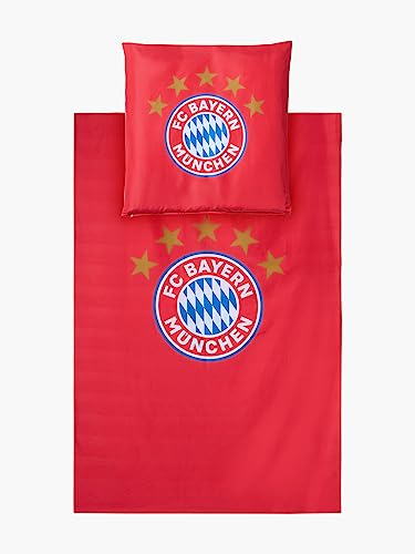 FC Bayern München Bettwäsche | Logo | Rot | Microfaser von FC Bayern München