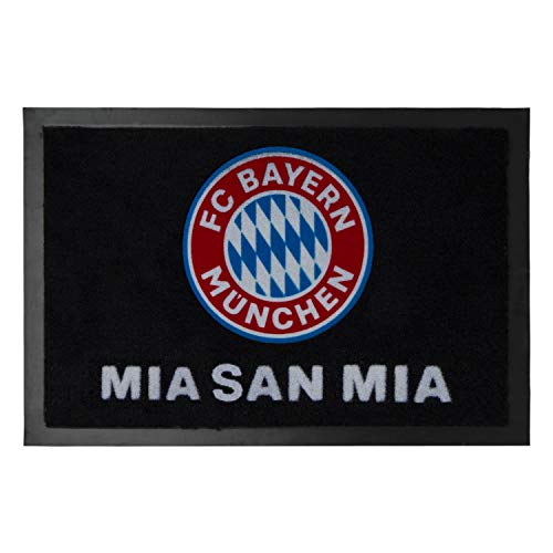 FC Bayern München Fan Fußmatte - Mia San Mia - schwarz Matte Logo Fußabtreter FCB von FC Bayern München