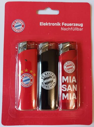 FC Bayern München Feuerzeug Electronic 3er-Set von FC Bayern München
