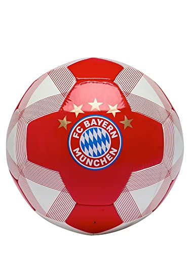 FC Bayern München Fußball - Graphic - rot/weiß FCB Ball Gr. 5 - Plus Aufkleber von FC Bayern München