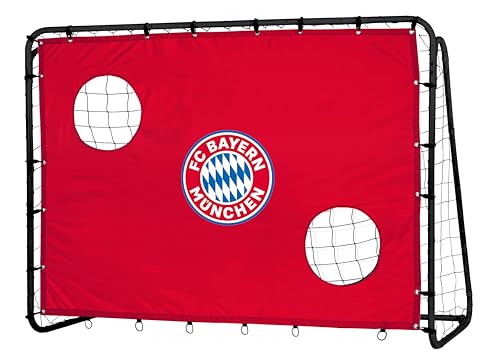 FC Bayern München Fußballtor mit Torwand - Robustes Fußballtor für den Garten mit Abnehmbarer Torwand, Zwei verstärkten Schusslöchern und Easy Clip Montage von FC Bayern München