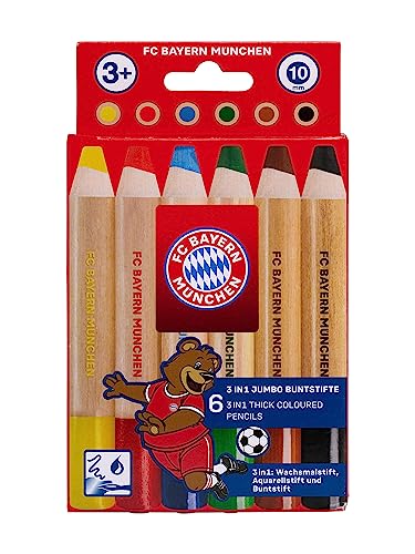 FC Bayern München Jumbo Buntstifte 3in1 6er Set * - - von FC Bayern München