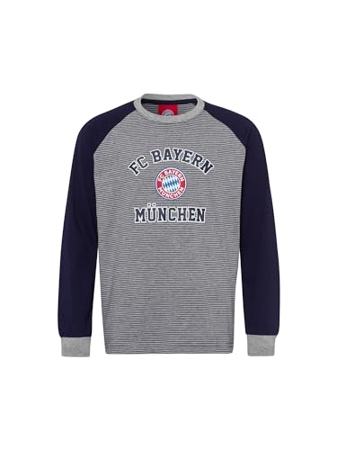 FC Bayern München Schlafanzug | Pyjama | Kinder | Gestreift | Blau-Grau von FC Bayern München