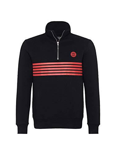 FC Bayern München Kinder Zip-Sweater Statement Streifen rot, 128 von FC Bayern München