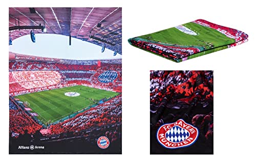 FC Bayern München Kuscheldecke - Allianz Arena - Decke Fleecedecke FCB von FC Bayern München