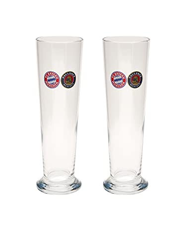FC Bayern München Pilsstange - Doppellogo - 2er Set Pilsglas Bierglas Glas FCB von FC Bayern München