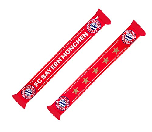 FC Bayern München Schal - Logo 5 Sterne - rot Fanschal, Scarf FCB von FC Bayern München