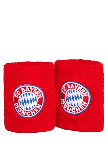 FC Bayern München Schweißband 2er-Set I Handgelenkbänder I Rot I Fußball I Sport von FC Bayern München