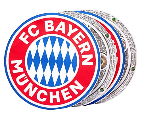 FC Bayern München Sitzkissen 4er Set - Rekordmeister/Logo - rund Kissen FCB Stuhlkissen von FC Bayern München