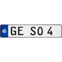 Auto-Nummernschild mit Saugnapf von FC Schalke 04