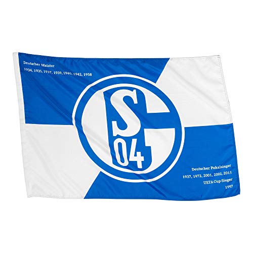 FC Schalke 04 Schwenkfahne Fahne 100x150cm mit Holzstab (one Size, blau/weiß) von FC Schalke 04