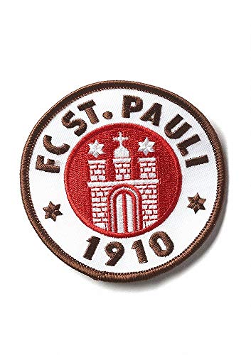 FC St. Pauli Aufnäher, Patch Logo 8 cm farbig - Plus Aufkleber Wir lieben Fußball von FC St. Pauli