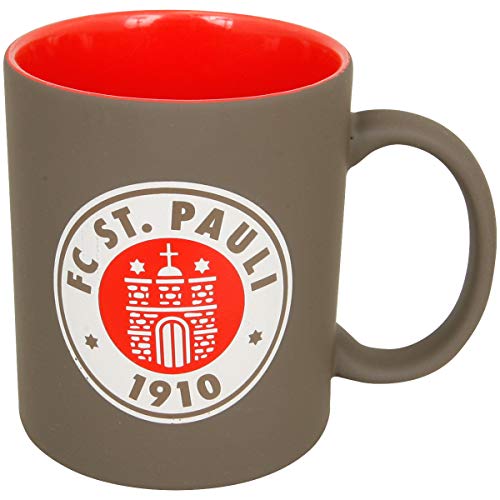 FC St. Pauli Kaffeebecher Tasse Becher Kaffee Aufdruck Logo braun-rot von FC St. Pauli