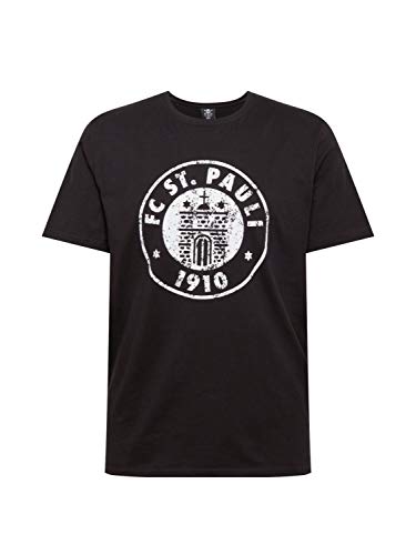 FC St. Pauli Logo Männer T-Shirt schwarz 3XL 100% Baumwolle Fan-Merch, Fußball von FC St. Pauli
