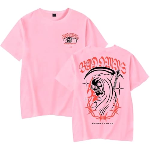 FCJKMNM Bad Omens T Shirt Unisex Hip Hop Print Kurzarm Streetwear Sommer Harajuku Tops Für Männer Frauen XXS-4XL-Black||XXS von FCJKMNM