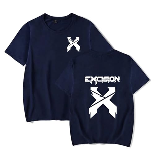 FCJKMNM Excision Tour T-Shirt Lässige Mode Kurzarm Tops Unisex Hip Hop T-Shirt Für Frauen Männer XXS-4XL-Black||XXS von FCJKMNM