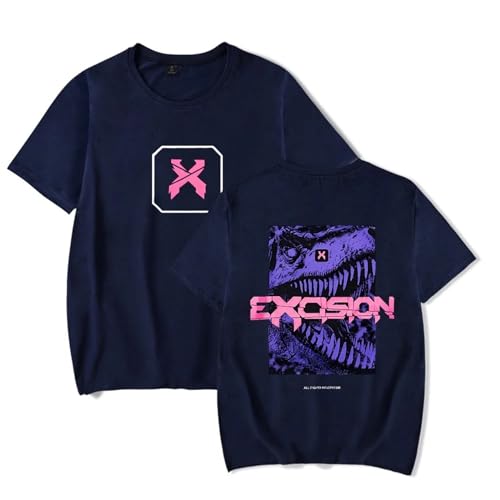 FCJKMNM Excision Tour T Shirt Unisex,Hip Hop Künstler Druck Kurzarm T-Shirt Männer Frauen Streetwear Sommer Harajuku Tops XXS-4XL-White||XXS von FCJKMNM