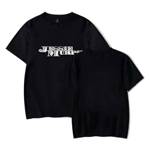 FCJKMNM Jessie Murph T Shirt Unisex,Hip Hop Artist Print Kurzarm T-Shirt Männer Frauen Streetwear Sommer Harajuku Tops XXS-4XL-Black||XXS von FCJKMNM
