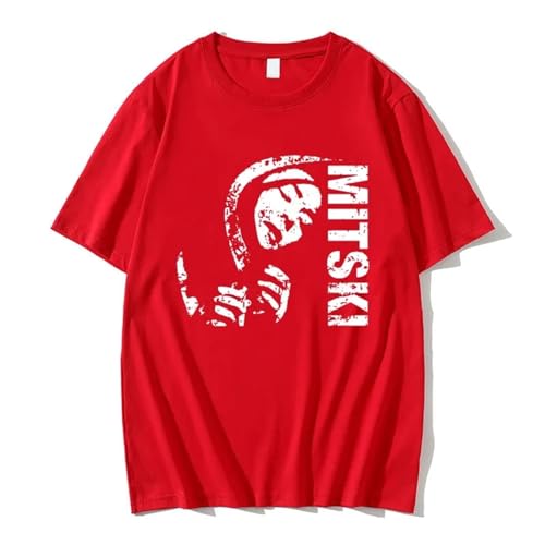 FCJKMNM Mitski T Shirt Klassische Hip Hop Funny Sommer Tops Fan Casual Street T-Shirt Mit Rundhalsausschnitt Teen Unisex Locker Kurzarm XXS-4XL-White||XXS von FCJKMNM