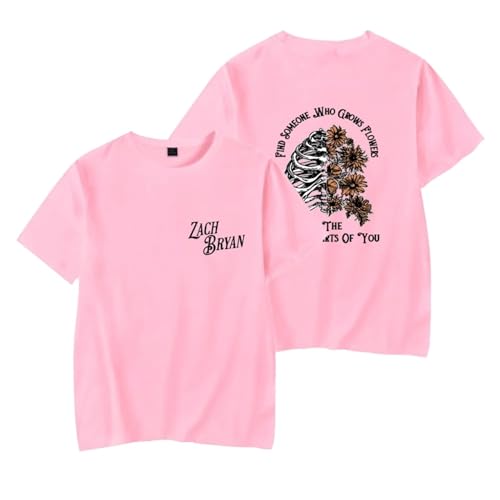 FCJKMNM Singer Zach Bryan Tour T-Shirt 2D Druck T Shirt Kreative Trending Vintage Streetwear Kurzarm Für Männer Frauen XXS-4XL-White||XXS von FCJKMNM