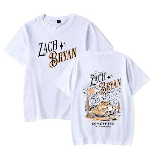 FCJKMNM Zach Bryan Grafik-T-Shirt Street Hiphop Couple Kurzarm Mode Trendy Sommer Tops XXS-4XL-Black||XXS von FCJKMNM