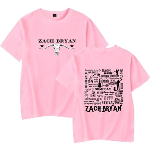 FCJKMNM Zach Bryan T Shirt Unisex Hip Hop Print Kurzarm T-Shirt Männer Frauen Streetwear Sommer Harajuku Tops XXS-4XL-Black||XXS von FCJKMNM