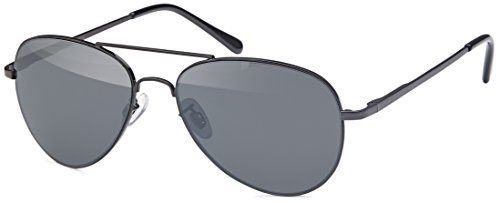 FEINZWIRN Pilotenbrille Sonnenbrille für das schmale Gesicht inkl Brillenbeutel (Black) von FEINZWIRN