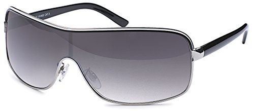 Sonnenbrille mit durchgehender Monoscheibe für Damen - schwarz von FEINZWIRN