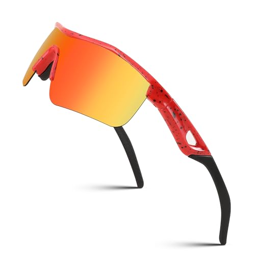 FEISEDY Kinder Jugendliche Sportbrille Polarisierte Jungen und Mädchen Alter von 7-14 Jahre Fahrradbrille mit TR90 Flexiblem Rahmen B2454 von FEISEDY