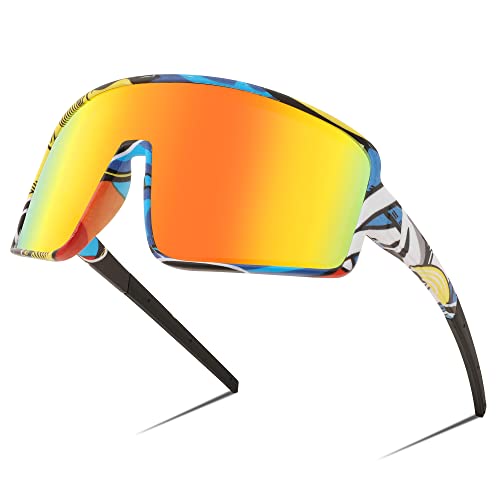 FEISEDY Polarisierte Fahrradbrille Herren Sport Sonnenbrille Damen Sportbrille für Radfahren Laufen MTB Beachvolleyball mit UV400-Schutz B2988 von FEISEDY