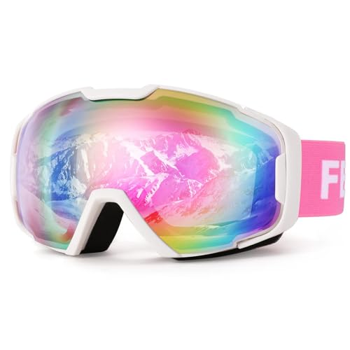 FEISEDY Skibrille Snowboard Brille für Brillenträger Herren Damen Sportbrille für Winter Skifahren Fahrrad Anti Fog UV Schutzbrille Schneebrille mit OTG Design B2961 von FEISEDY
