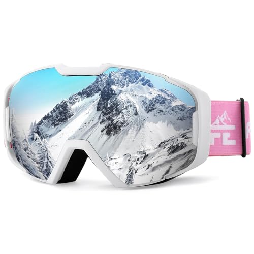 FEISEDY Skibrille Snowboard Brille für Brillenträger Herren Damen Sportbrille für Winter Skifahren Fahrrad Anti Fog UV Schutzbrille Schneebrille mit OTG Design B2961 von FEISEDY