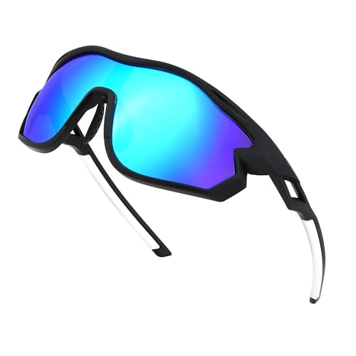 FEISEDY Sport Sonnenbrille Polarisiert Herren Damen Verspiegelt Fahrradbrille für Radfahren Rennrad UV400 Schutz B4179 von FEISEDY