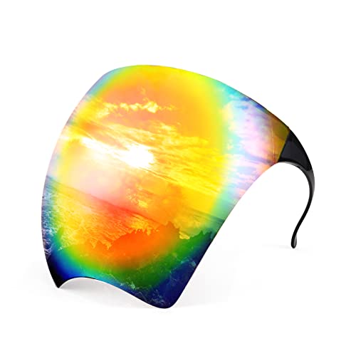FEISEDY Vollgesichtsschutz Sonnenbrille Futuristisch Visier Verspiegelt Schnell Brille Ganzes Gesicht Schild mit UV400 Schutz für Damen Herren Cyber Alien Space Kostüm B2781 von FEISEDY