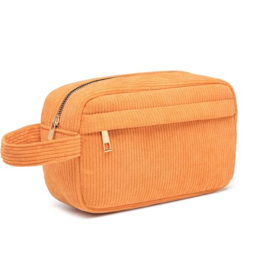 Kulturbeutel für Fluggesellschaften, Vielseitige Schminktasche Reißverschlusstasche, Make-up-Tasche für Aufbewahrung Schönheit Make-up Reisezubehör (Color : Orange, Size : One Size) von FERVEX