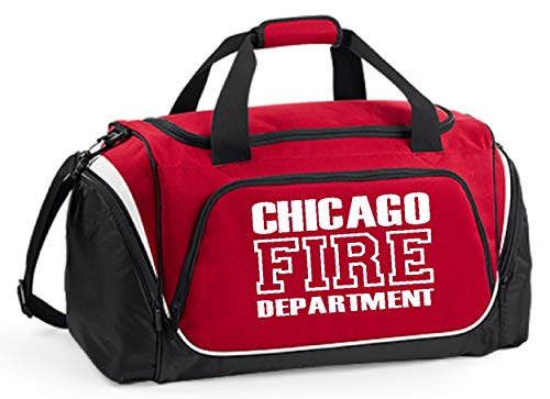 Chicago FIRE Dept-Sporttasche, red/Black/White 55 L, 62 x 32 x 30 cm von FEUER1