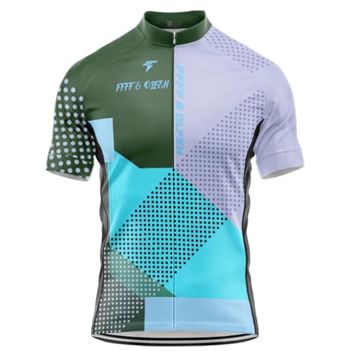 FFFF & OLFEH Herren Radtrikot Fahrradtrikot Kurzarm, Radtrikot Herren Kurzarm Rennrad Fahrrad Trikots, Fahrradbekleidung Fahrrad Trikot T Shirt für Männer (10,4XL) von FFFF & OLFEH