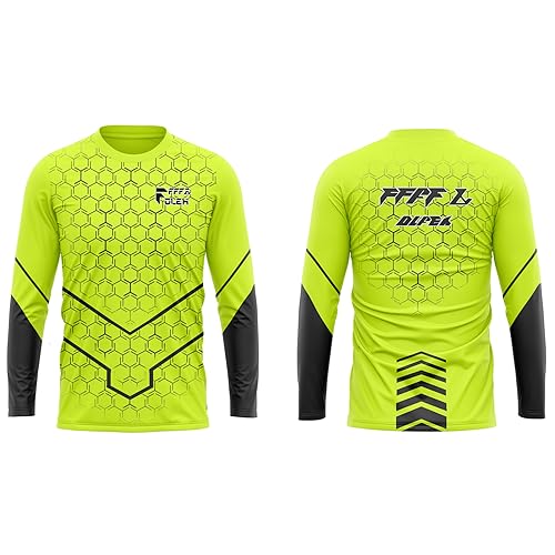 Radfahren Jersey Herren Mountainbike Motocross Langarm-Shirt MTB T-Shirt,mit T-Shirt Jersey Fahrradtrikot für Radsport Rennrad Sport (XL,FA16) von FFFF & OLFEH