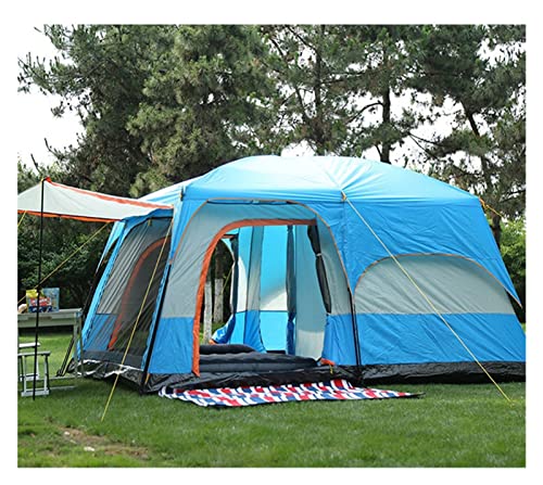 Outdoor-Zelt, Zelt mit Zwei Schlafzimmern, Freizeit, Camping, Doppeldecker, übergroß, für 5–8 Personen, verdicktes, regensicheres Zelt von FFFHYIZH