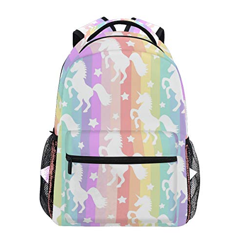 Mädchen Einhorn Rucksäcke für Schule Pink Creme Einhorn Magic Star Bookbags für Kinder Teenager Kleinkind Mode Tagesrucksack Reise Laptop Tasche von alaza