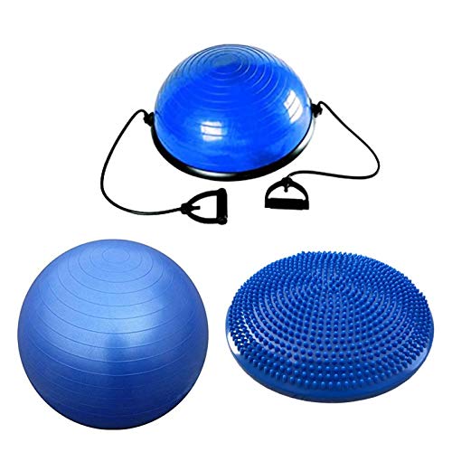 Balance Kit Home Fitness Pack Kissen Propriozeptiv + Swisse Fit Ball + Half Ball | 3 Trainingsgeräte (Ø Swisse Ball 85 cm) von FFitness