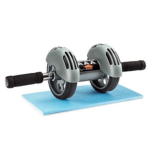 Fitness Unisex Erwachsene FFITNESS AB Roller with Spring Back Doppelrad für Bauchmuskeln, grau, Einheitsgröße von Fitness